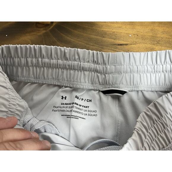 Under Armour Women’s Squad Woven Warm Up Pants Light Gray Size Small - Picture 5 of 10